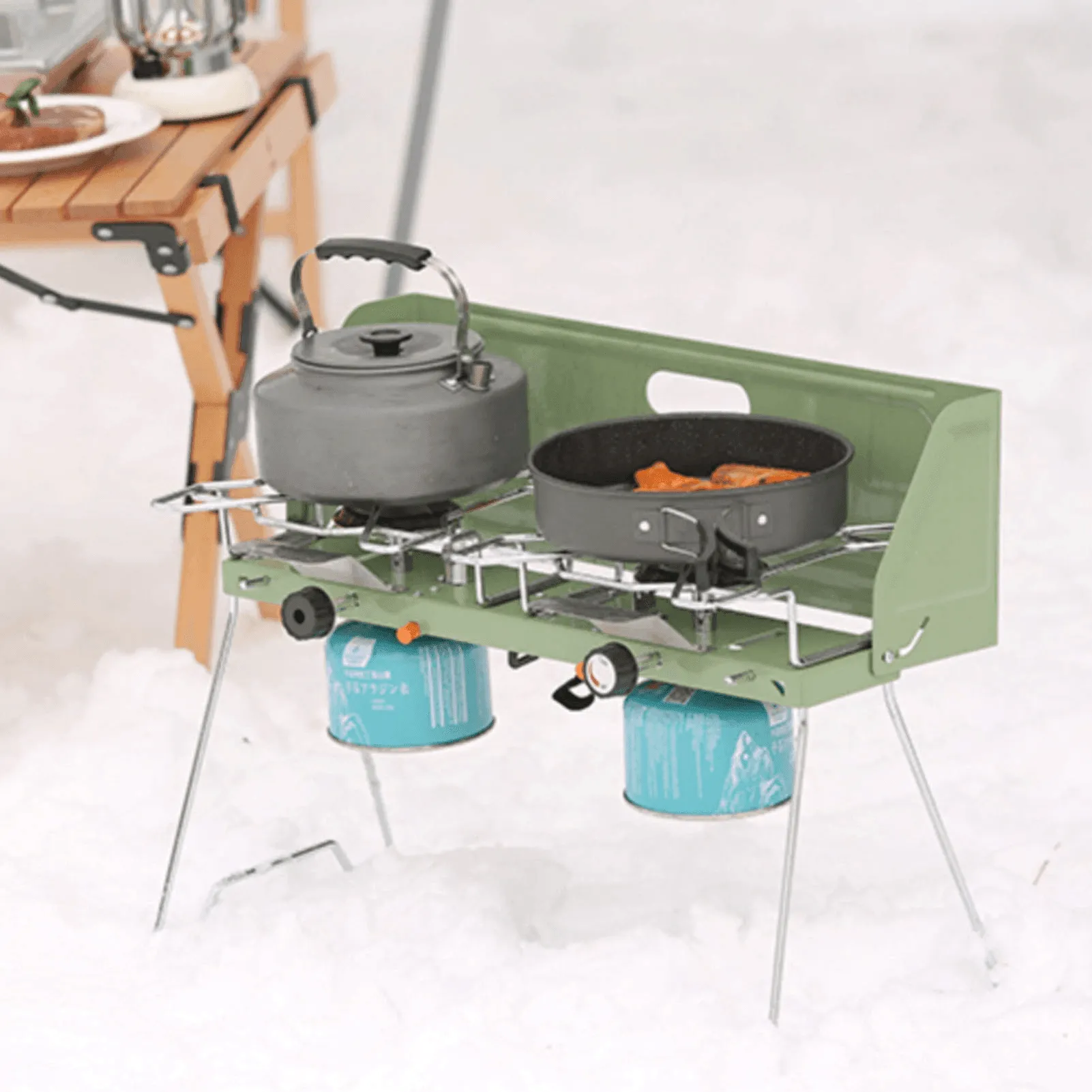 Portable Double Gas Burner - Foldable Camping Stove
