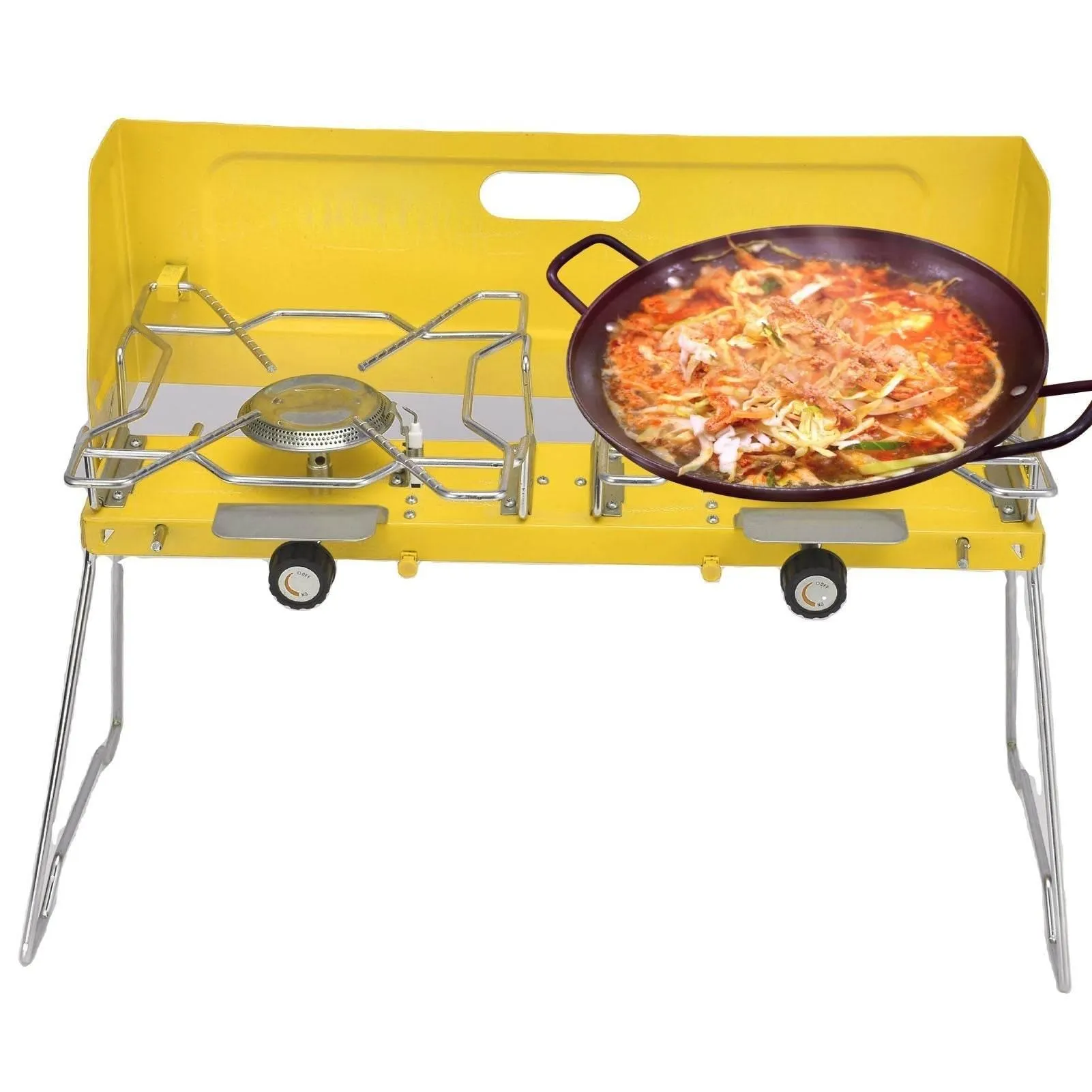 Portable Double Gas Burner - Foldable Camping Stove
