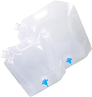 Portable Folding Water Bag Set 2pcs Camping Water Pouches Filter Water Storage Bag for Outdoor Use