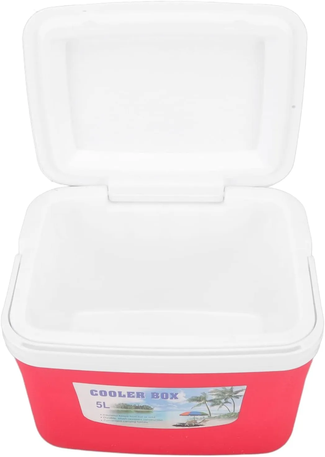 Portable Long Lasting Warmer Cooler 5L Red for Food Car Camping