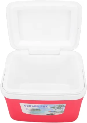 Portable Long Lasting Warmer Cooler 5L Red for Food Car Camping