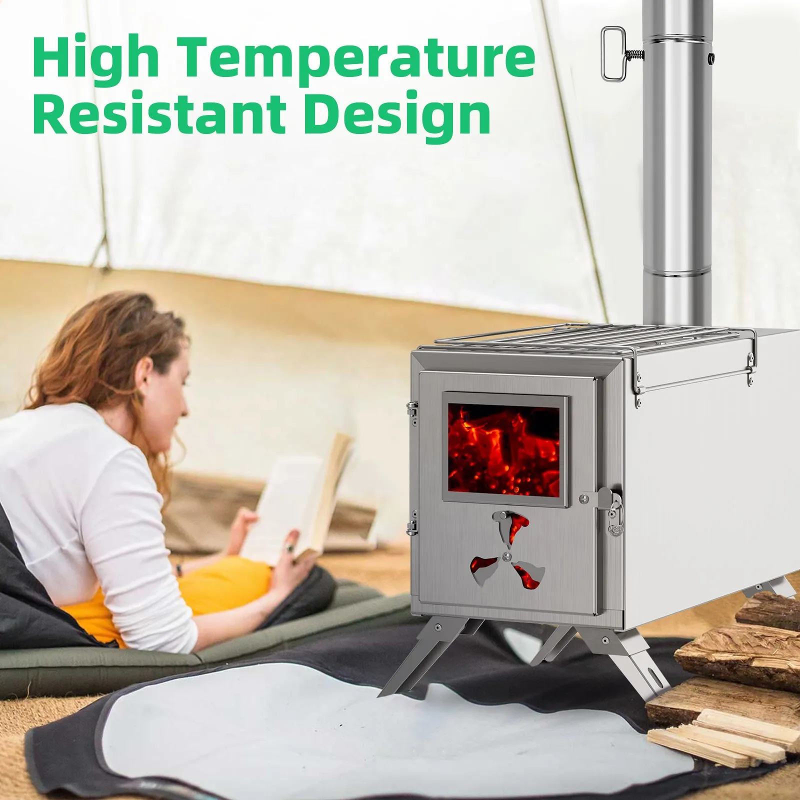 Portable Wood Burning Stove for Camping