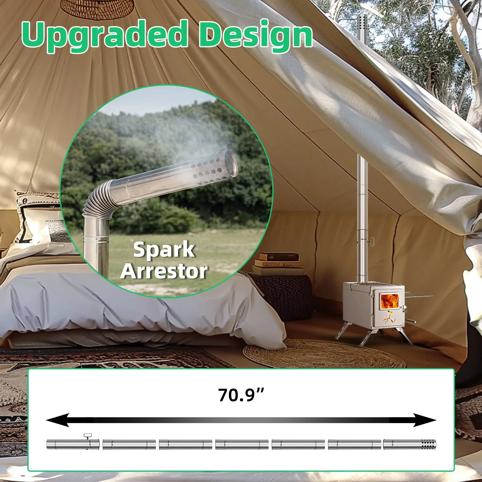 Portable Wood Burning Stove for Camping