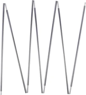 Preassembled Tent Poles, Gray Tent Poles Replacement, 7001 T6 Heated Aluminum Tent Poles, 2 Poles Pack