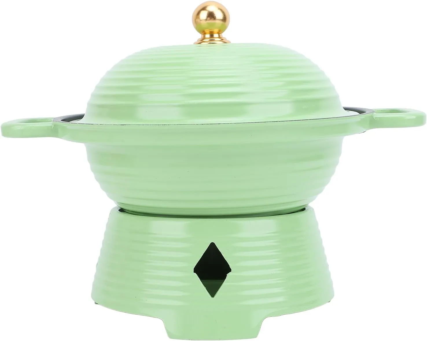 Premium Aluminum Alloy Spirits Cooker, Liquid Stove, Hot Pot Camping Cooker, Fast Heating for Home Hotel Restaurant, Convenient Operate, Exquisite Appearance (Shallow)