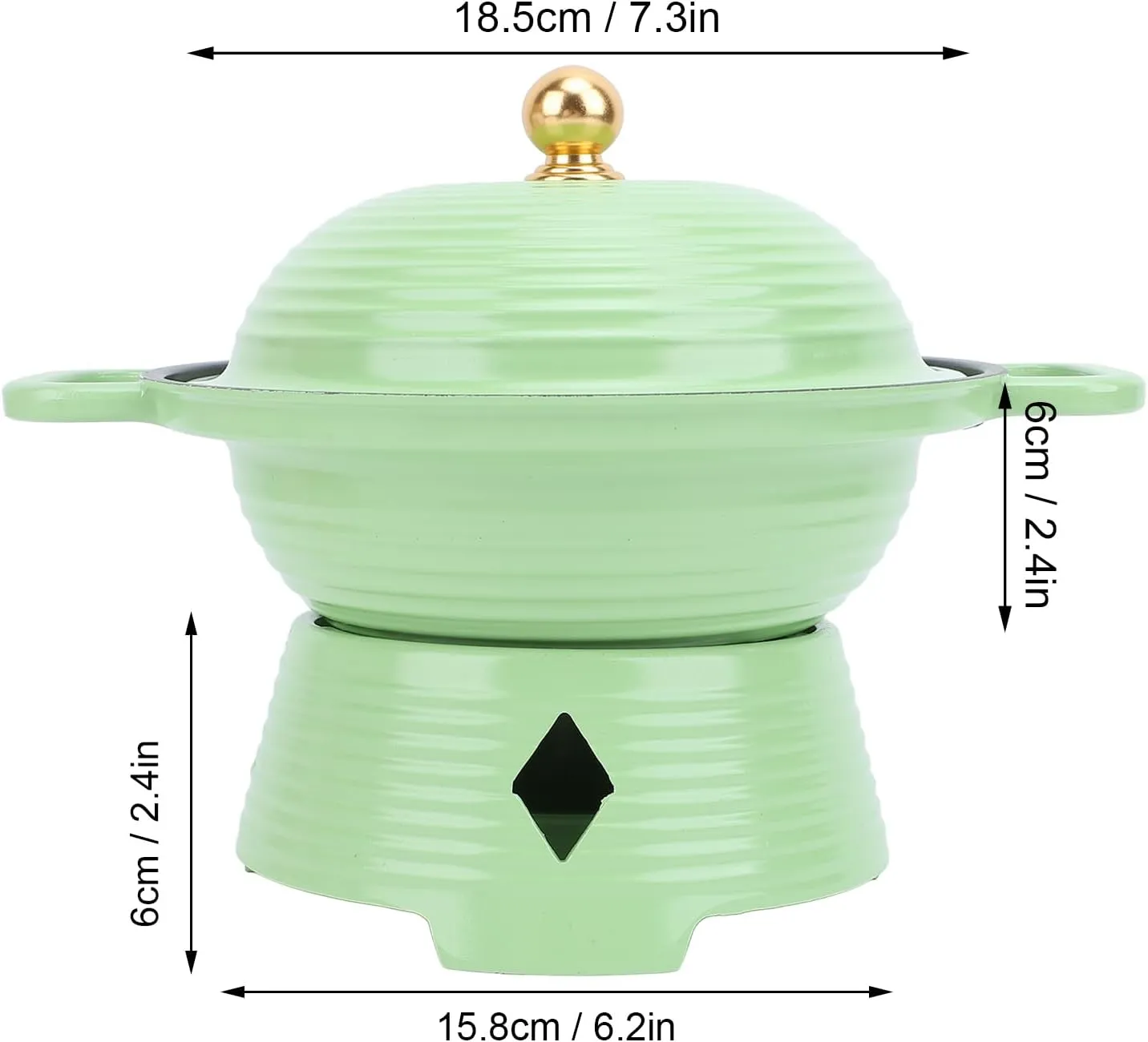 Premium Aluminum Alloy Spirits Cooker, Liquid Stove, Hot Pot Camping Cooker, Fast Heating for Home Hotel Restaurant, Convenient Operate, Exquisite Appearance (Shallow)