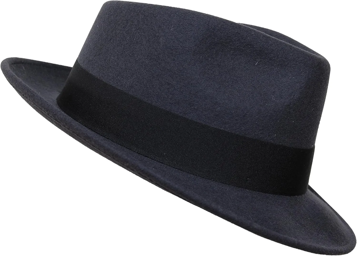 Premium Doyle - Teardrop Fedora Hat - 100% Wool Felt - Crushable for Travel - Water Resistant - Unisex