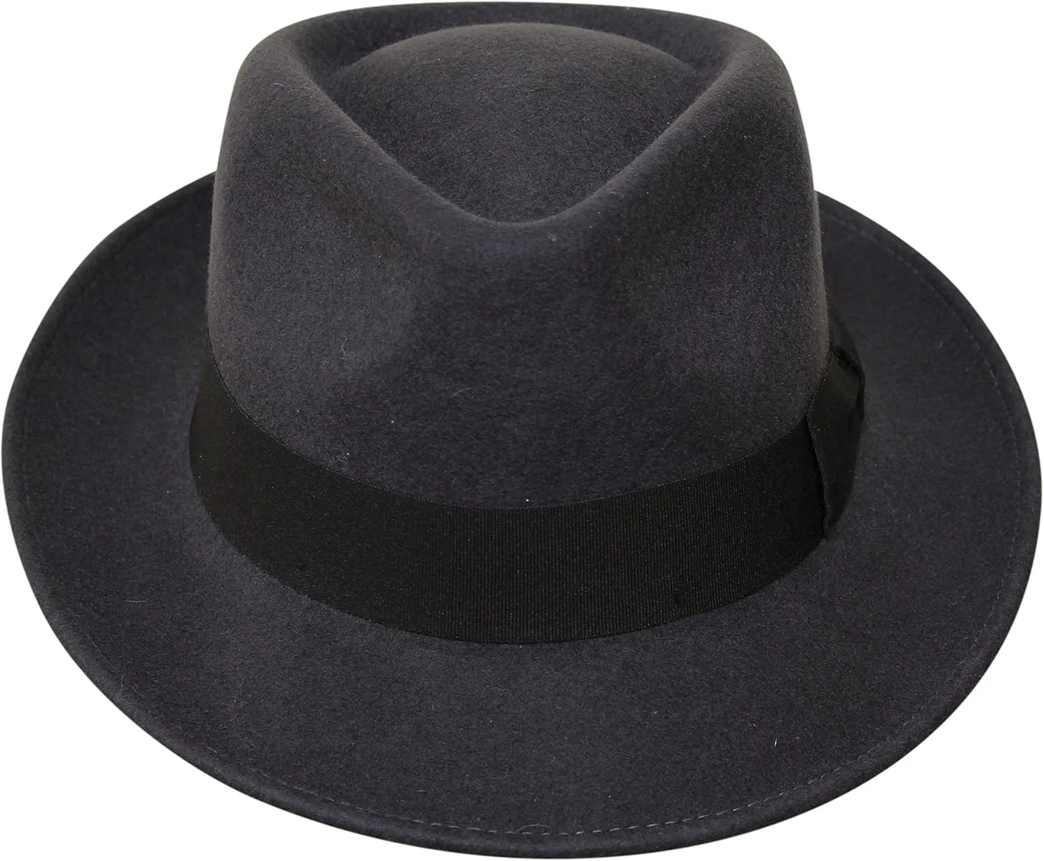 Premium Doyle - Teardrop Fedora Hat - 100% Wool Felt - Crushable for Travel - Water Resistant - Unisex