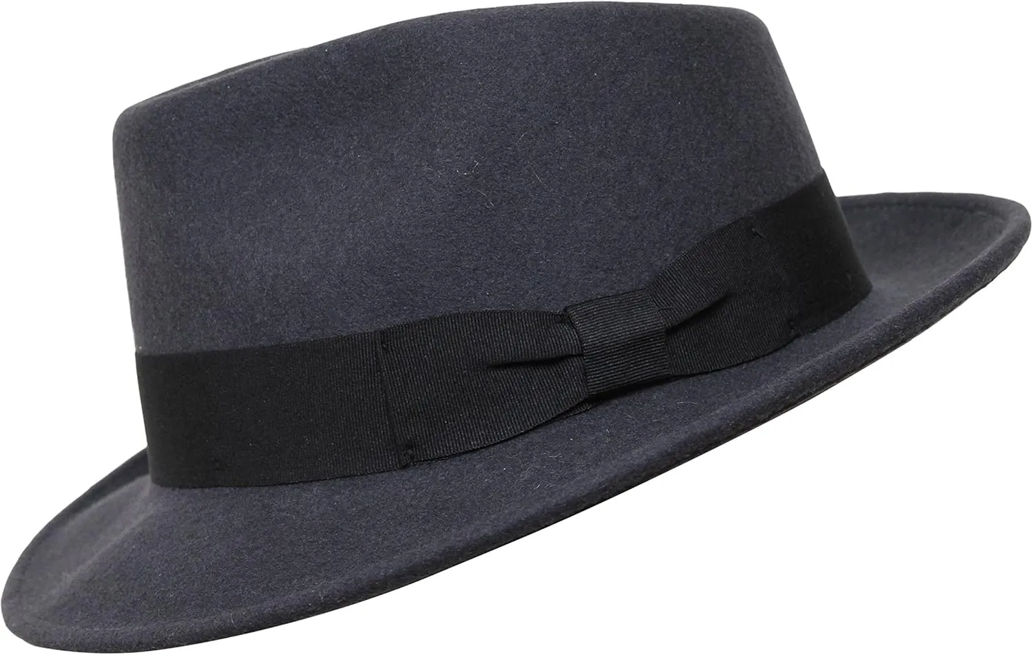 Premium Doyle - Teardrop Fedora Hat - 100% Wool Felt - Crushable for Travel - Water Resistant - Unisex