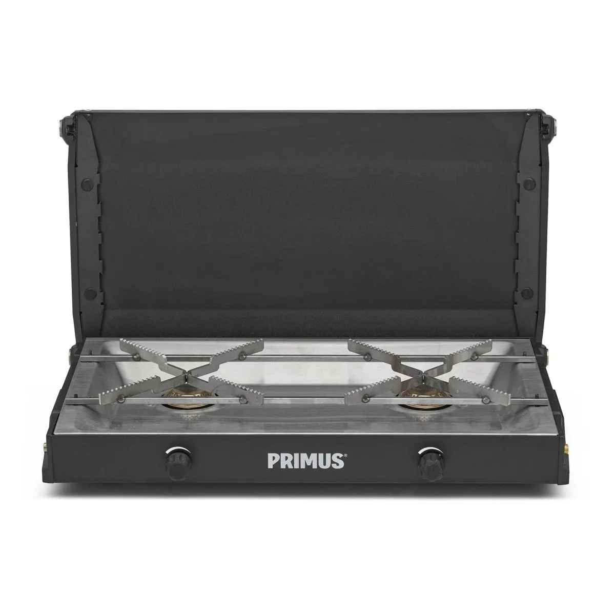 Primus Kinjia camping stove dual burner portable outdoor kitchen cookware black