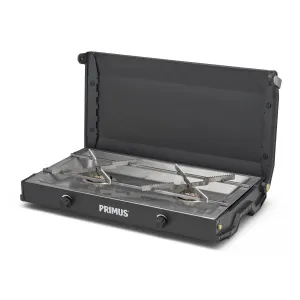 Primus Kinjia camping stove dual burner portable outdoor kitchen cookware black
