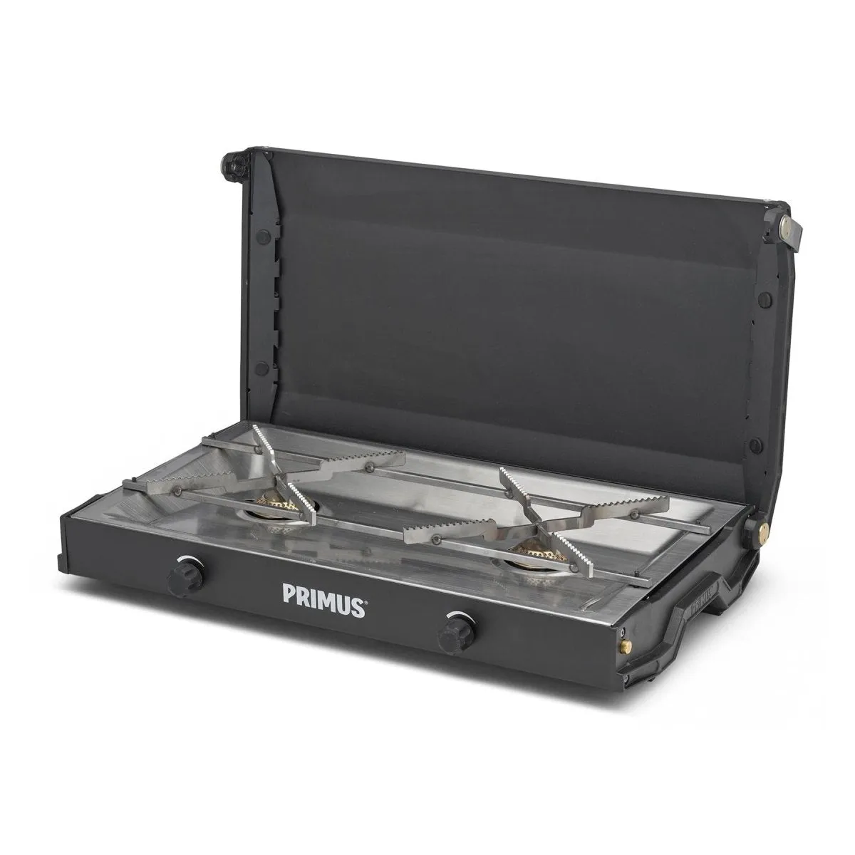 Primus Kinjia camping stove dual burner portable outdoor kitchen cookware black