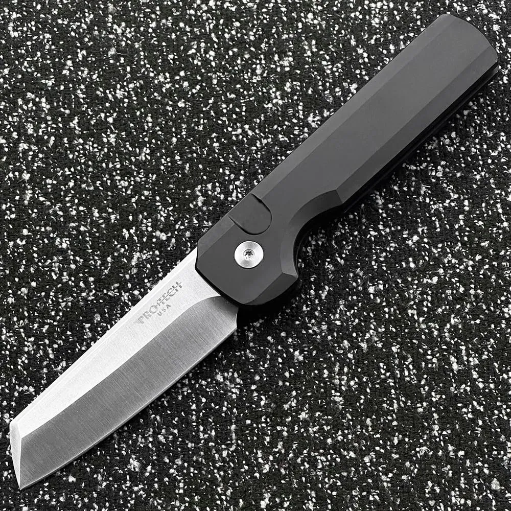 PRO-TECH Ultra Technology - P5301 Aluminum Handle Outdoor Folding Knife Camping Survival Sharp Tactical EDC Tool Knife (Black)