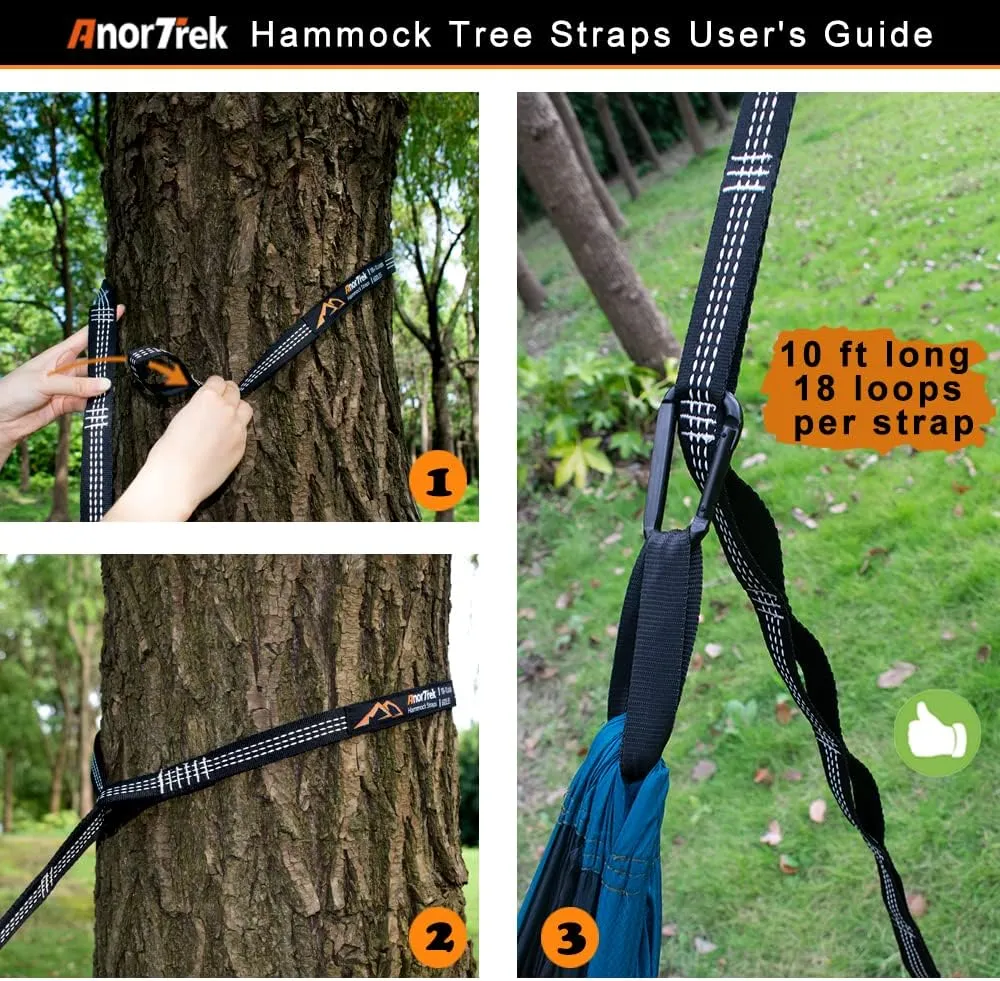 Professional Camping Hammocks with Mosquito Net, Lightweight Double for Camping, Hiking & Backpacking | Includes Two 10 FT Tree Straps, 230T Nylon Design