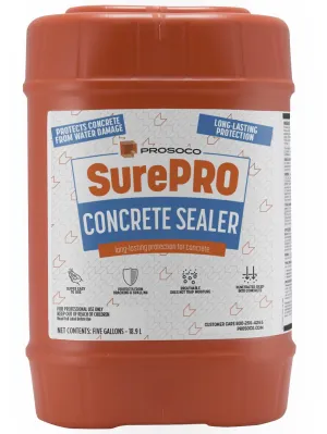 PROSOCO SurePRO Concrete Sealer | Ready-to-Use Water-Based Protective Treatment for Concrete - Trusted by Professionals (1 Gallon)