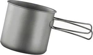 QINGFAN Metal Camping Cook Pots Outdoor Camping Cookware with Folding Handle Portable Tableware Cooking Pots Frypan Cookware