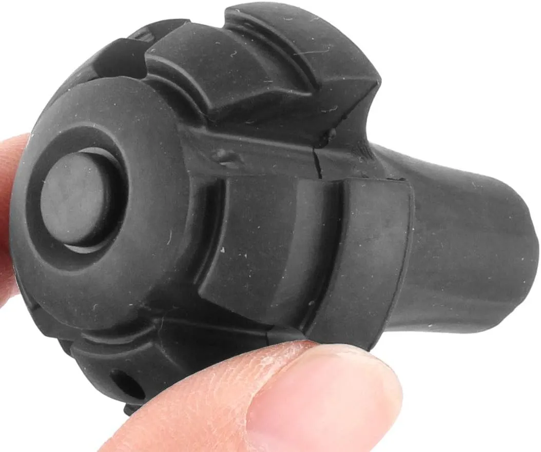 Qtqgoitem Rubber Mushroom Shaped Outdoor Hiking Tip Protector Trekking Pole Cap 6pcs Black (model: a23 945 537 66e 5b6)