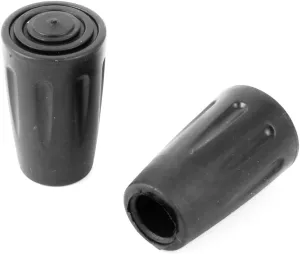 Qtqgoitem Rubber Outdoor Hiking Tip Protector Trekking Pole Cover Cap 2 Pcs Black (Model: e9d 533 1a3 132 7eb)