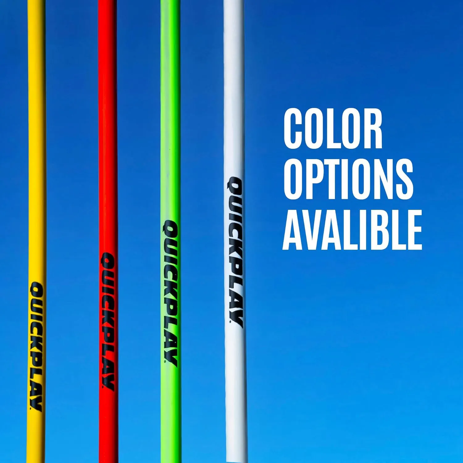 QUICKPLAY Screw Connected 2.5ft Training Poles - Set of 8 | Connect 2 Poles for 5ft Height | Available in 5 Colors with Grass or Astro Base Options | Foldable Design