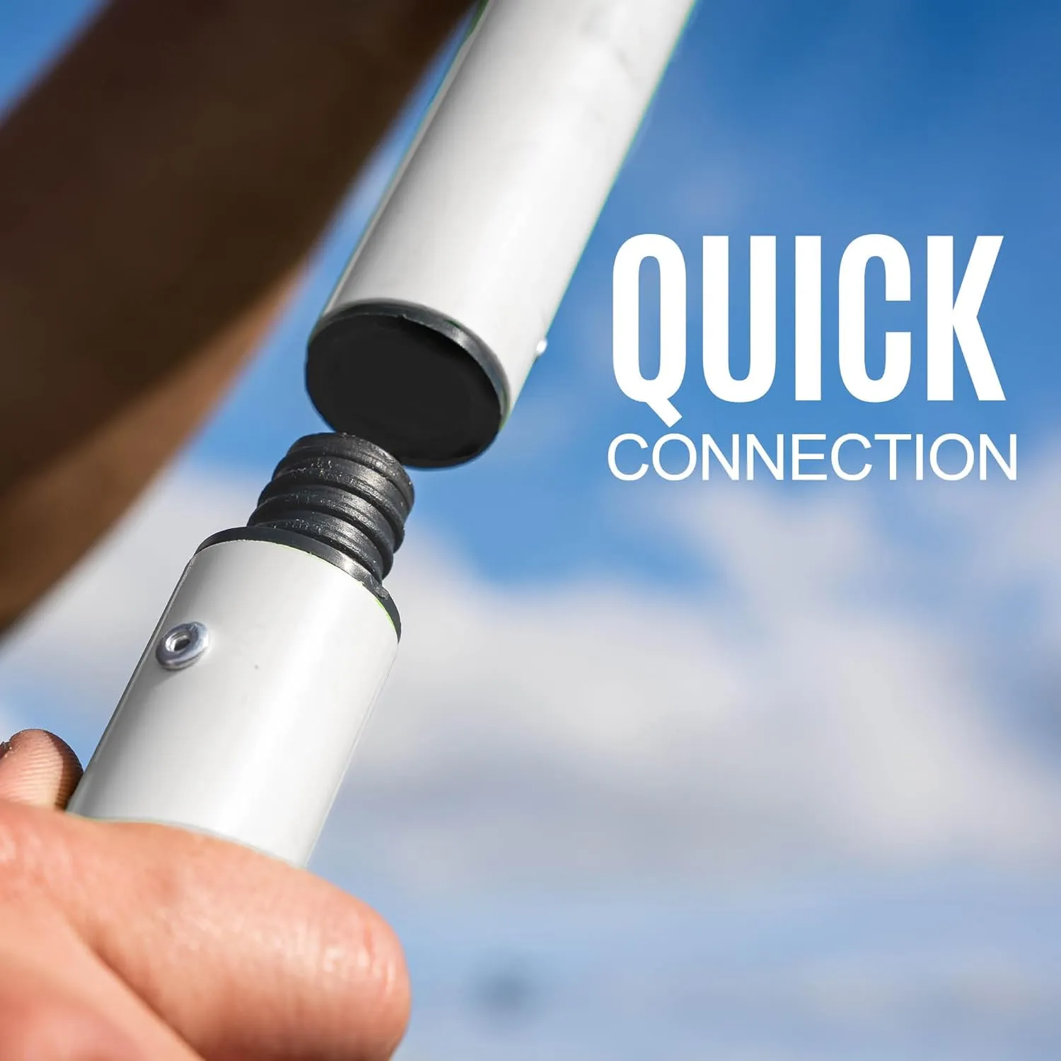 QUICKPLAY Screw Connected 2.5ft Training Poles - Set of 8 | Connect 2 Poles for 5ft Height | Available in 5 Colors with Grass or Astro Base Options | Foldable Design