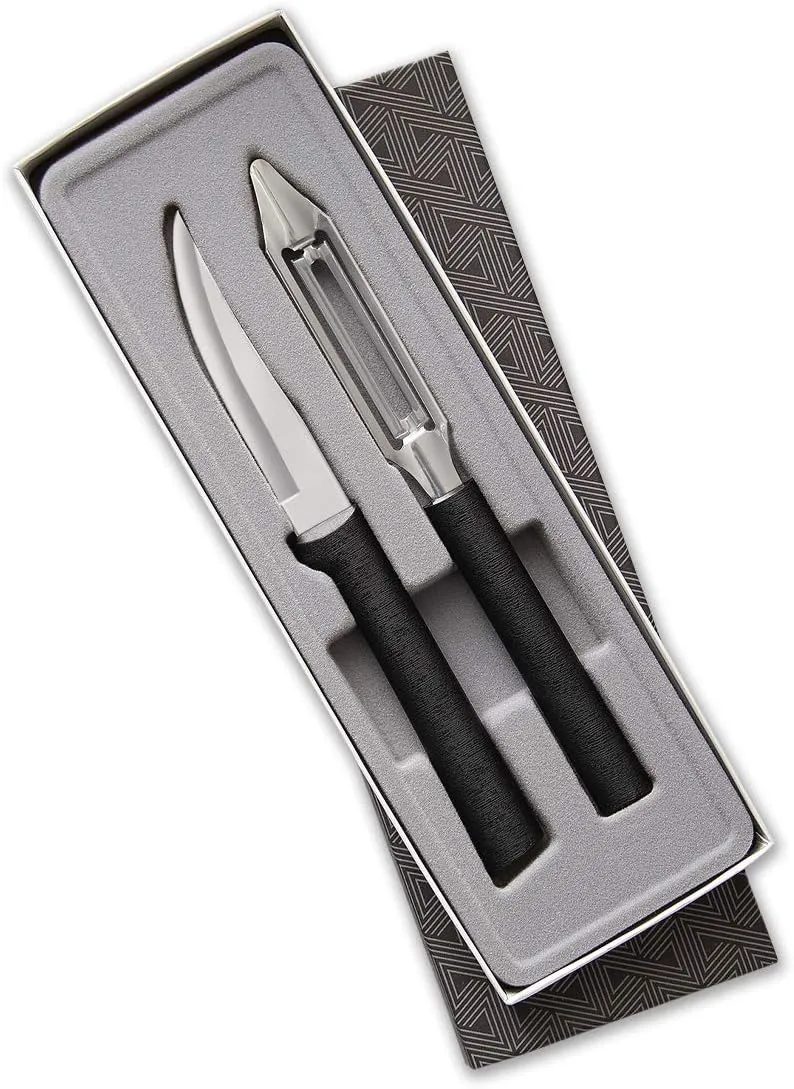 Rada Cutlery 2-Piece Pare & Peel Knife Gift Set, Black Handles