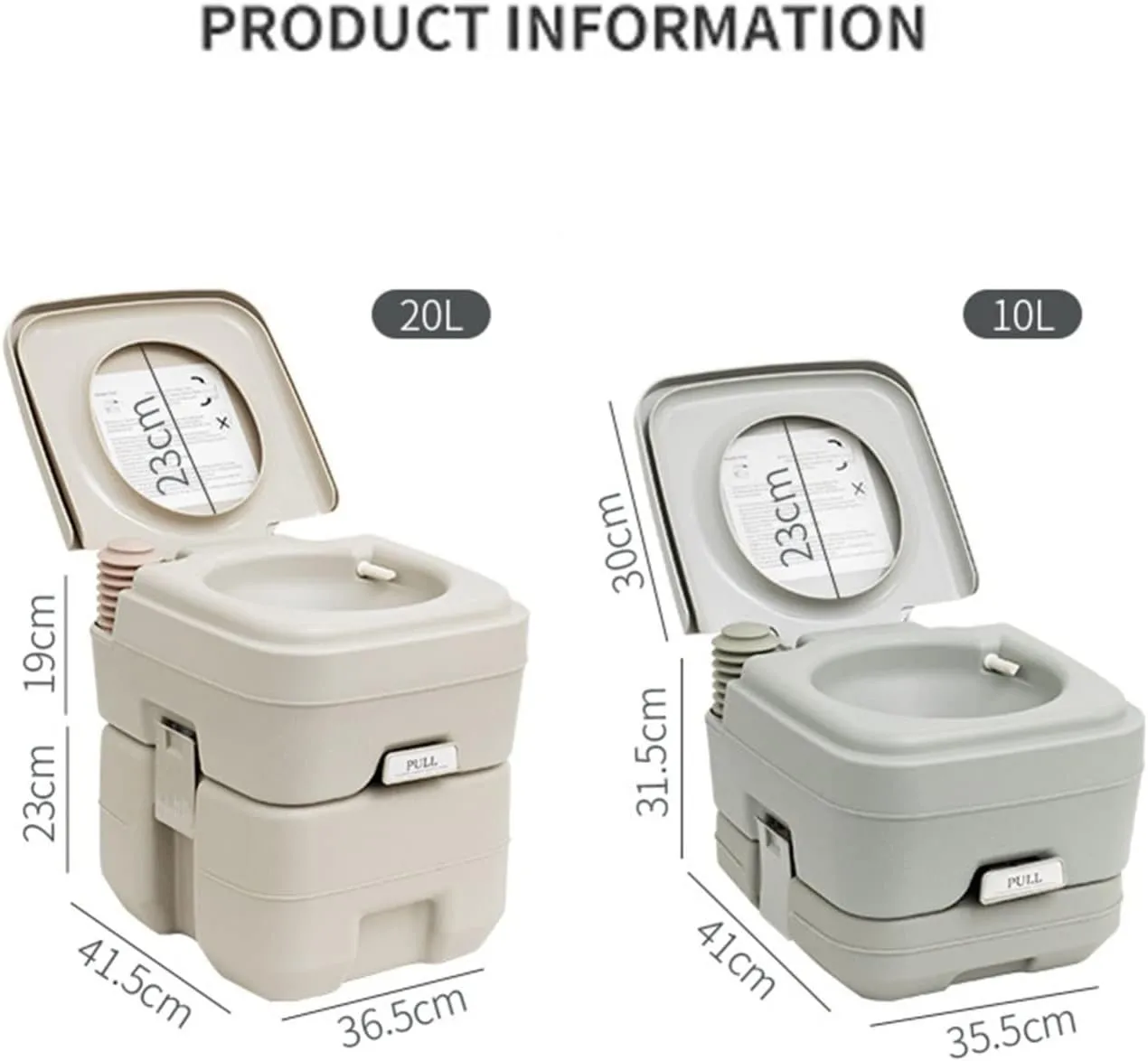 RAGGZZ Portable Travel Toilet-Designed, Compact Indoor and Outdoor Commode W/Travel Bag for Camping for Camping RV Boating and Other Recreational Activities Khaki,20L