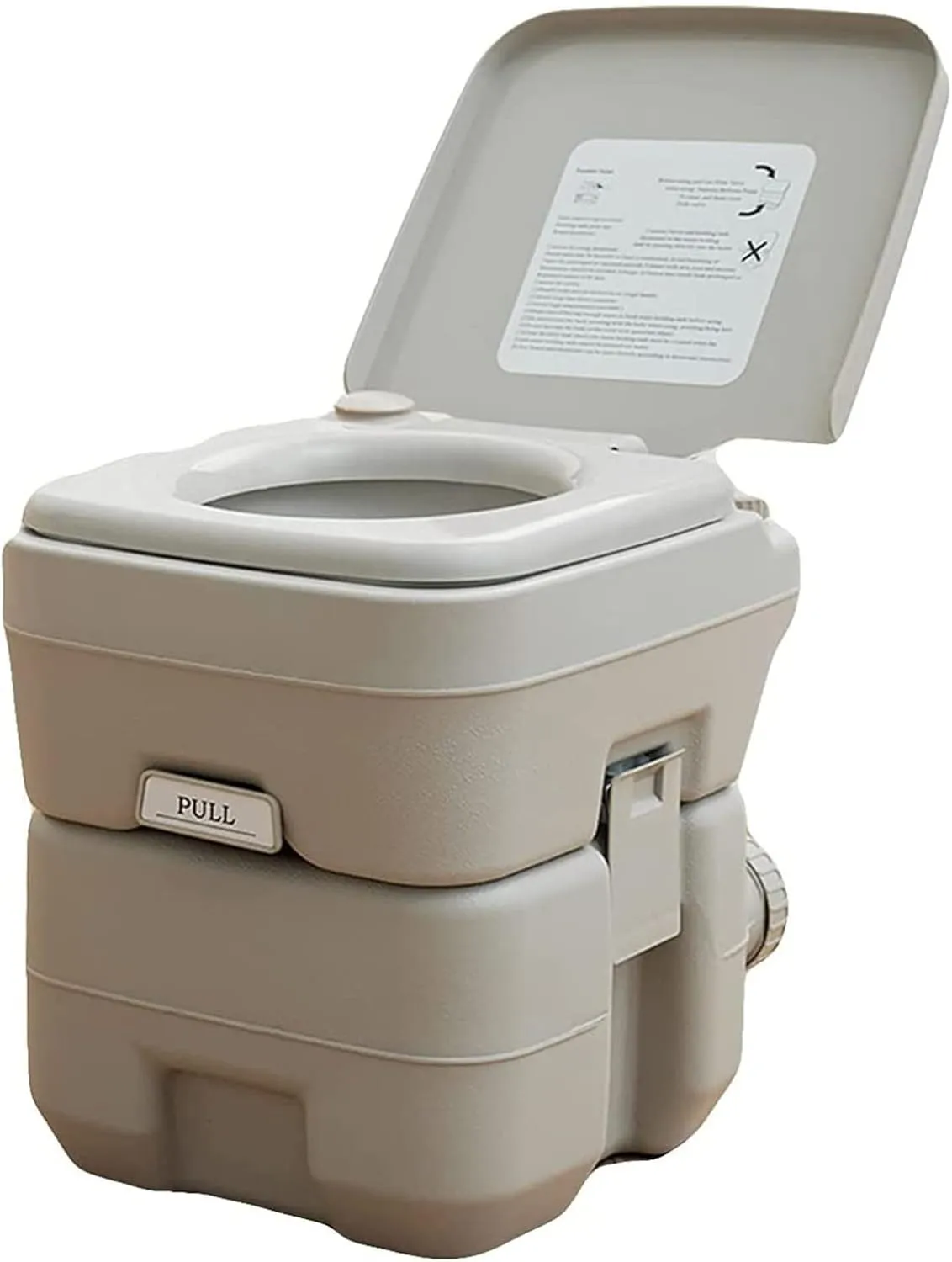 RAGGZZ Portable Travel Toilet-Designed, Compact Indoor and Outdoor Commode W/Travel Bag for Camping for Camping RV Boating and Other Recreational Activities Khaki,20L