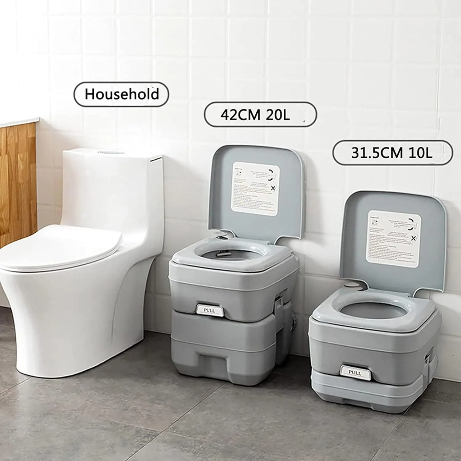 RAGGZZ Portable Travel Toilet-Designed, Compact Indoor and Outdoor Commode W/Travel Bag for Camping for Camping RV Boating and Other Recreational Activities Khaki,20L