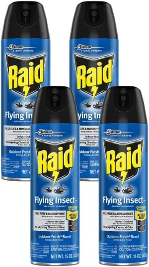 Raid Flying Insect Killer,15 Ounce (Pack of 4)