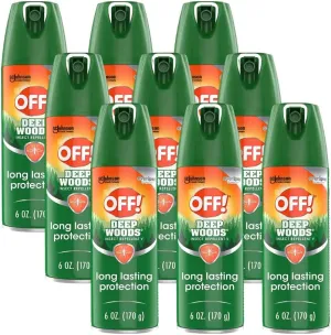 RaidOFF Off Deep Woods Insect Repellent 6oz (Pack of 9)