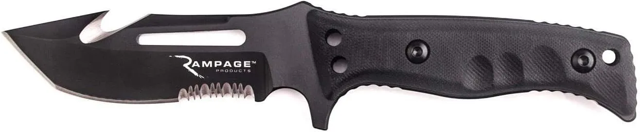 RAMPAGE PRODUCTS Recovery Trail Knife Bladed Hook, Includes Nylon Sheath | Titanium Stainless Steel Blade, Composite Handle, Black | 86672 | Universal Fit