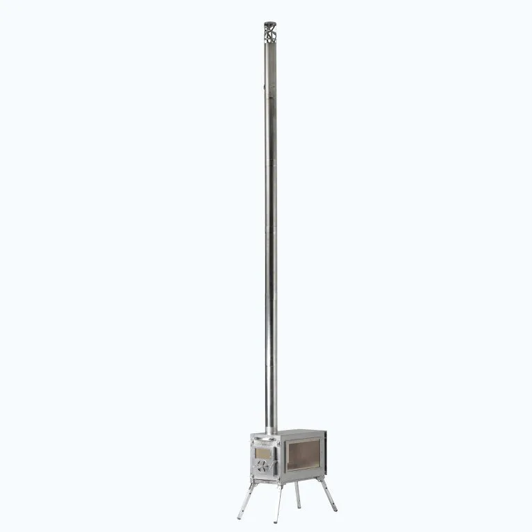 RBM Outdoors Medium Wood Stove With Fire-Resistant Glass "Caminus M"