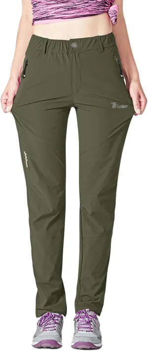 Rdruko Women's Hiking Pants Lightweight Quick Dry Water Resistant Outdoor Travel Fishing Pants with Pockets