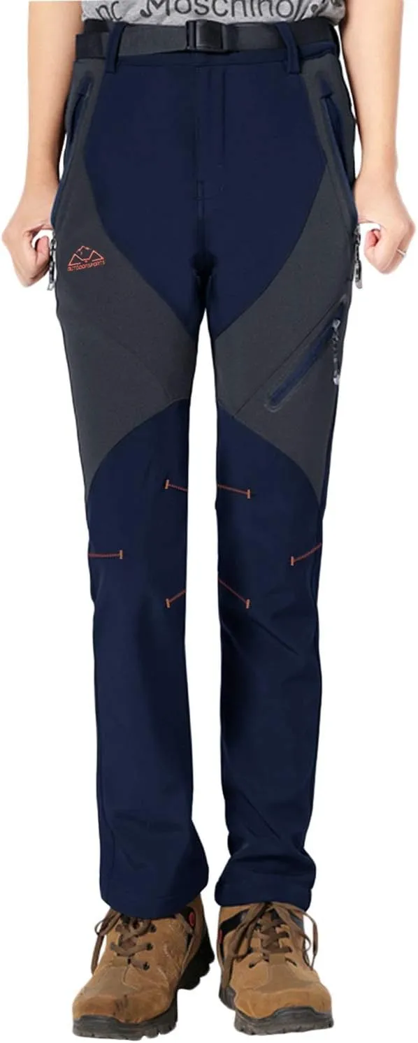 Rdruko Women's Snow Pants Waterproof Insulated Fleece Thermal Ski Hiking Snowboard Pants