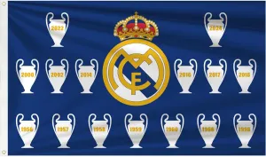 Real Madrid Flag Banner 3x5ft Champions League 2024 Hala Madrid Merengue Fans Soccer Durable Indoor or Outdoor Football Soccer 2 Grommets