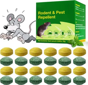 Rodent Repellent, Mice Mouse Repellent Balls for Indoor and Outdoor, Peppermint Moth Ball for Rodents 24 Pack, Natural and Pets Safe for Attic, Garage, Yard, Warehouse