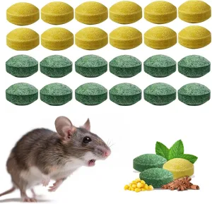 Rodents Repellent with Peppermint Oil for Squirrel - Mouse/Rat/Mole Repellent Balls for Indoor/Outdoor, Car Engines, Garage, Attic - Mice Deterrent Alternative to Moth Balls & Mouse Traps. (24 Pack)