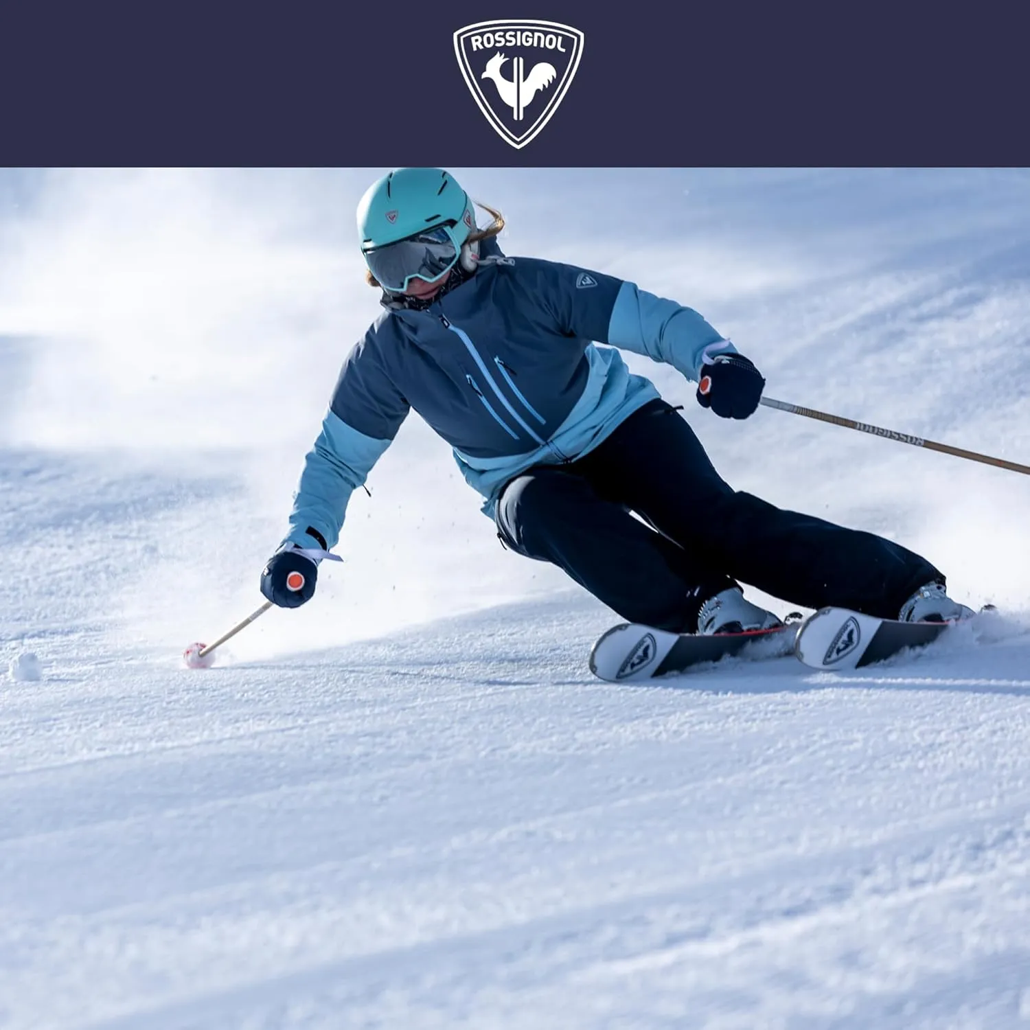 Rossignol Electra Alpine Ski Poles - Downhill Ski Poles for Women - Black