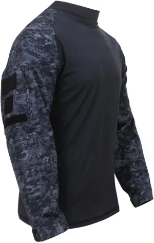 Rothco Fire Retardant Combat Shirt (US, Alpha, Medium, Regular, Regular, Midnight Digital Camo)
