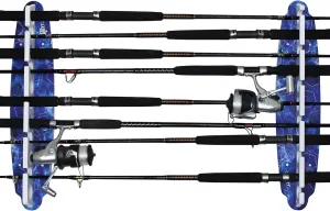 Rush Creek Creations Reel Salty Waterproof Offshore/Inshore Fishing Rod Holder for 11 Saltwater Poles   Gear & Accessories Perfect for Garage & Wall Storage