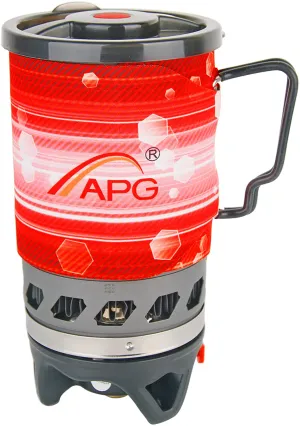 Rynx | APG Portable Gas Stove Personal Cooking System Backpack Outdoor Burner Hiking Camping Gear Heat Exchanger Kettle
