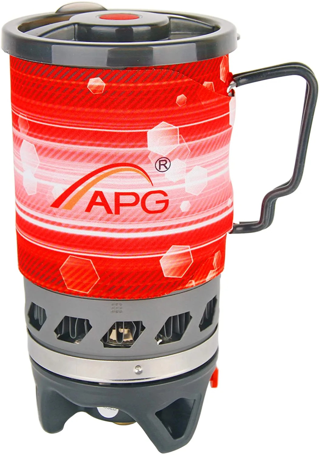 Rynx | APG Portable Gas Stove Personal Cooking System Backpack Outdoor Burner Hiking Camping Gear Heat Exchanger Kettle