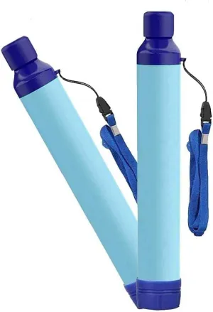RYTM 2-PC Personal Water Filter Straw Outdoor Portable Filtration Emergency Survival Gear Water Solutions Tactical Gear for Hiking Camping Accessories