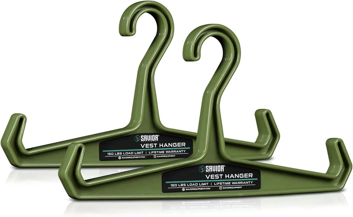 Savior Equipment Multi-Purpose Heavy Duty Hanger 2-Pack, 150 lbs Load Capacity High Impact Plastic for Tactical Vest Scuba Military Police Survival Gear Hanger