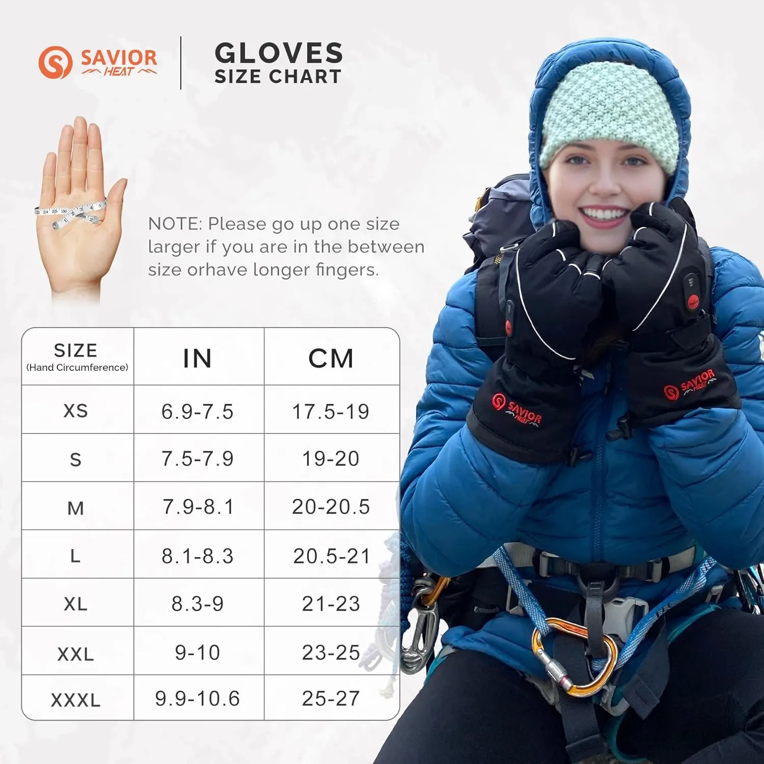SAVIOR HEAT Heated Gloves for Men Women, Rechargeable Electric Heated Leather Skiing and Snowboarding Gloves