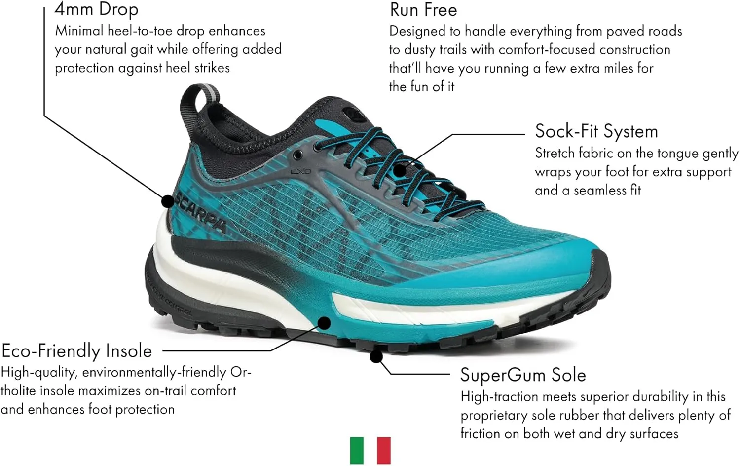 SCARPA Men's Golden Gate ATR Trail Shoes for Hiking and Trail Running
