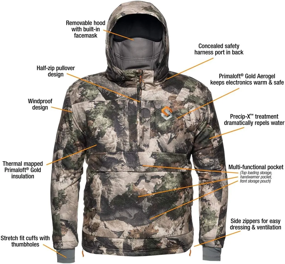 ScentLok BE:1 Divergent Wind Resistant and Water Repellent Late Season Camo Hunting Jacket with Primaloft Gold Insulation