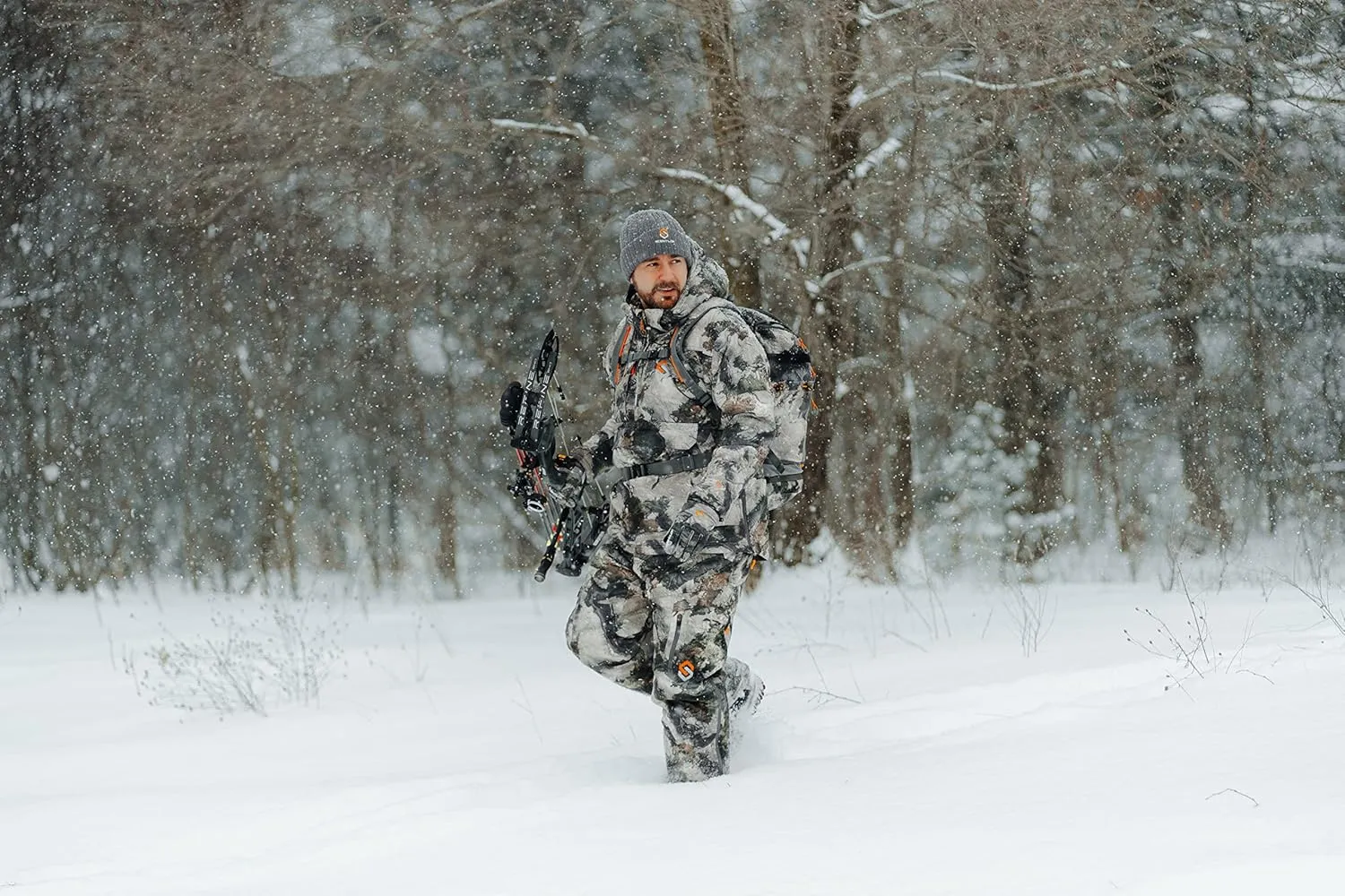 ScentLok BE:1 Divergent Wind Resistant and Water Repellent Late Season Camo Hunting Jacket with Primaloft Gold Insulation