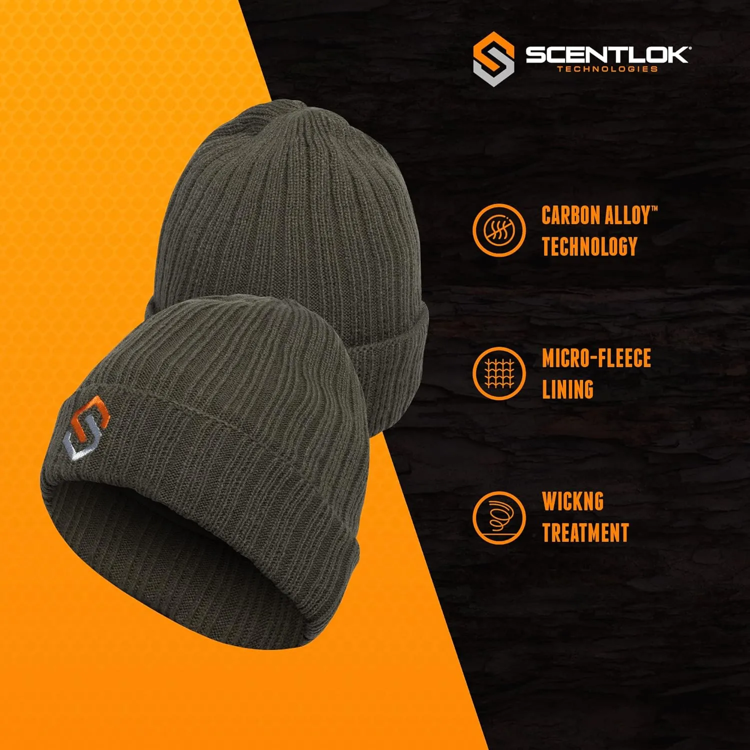 ScentLok Carbon Alloy Knit Beanie, One Size Fits Most