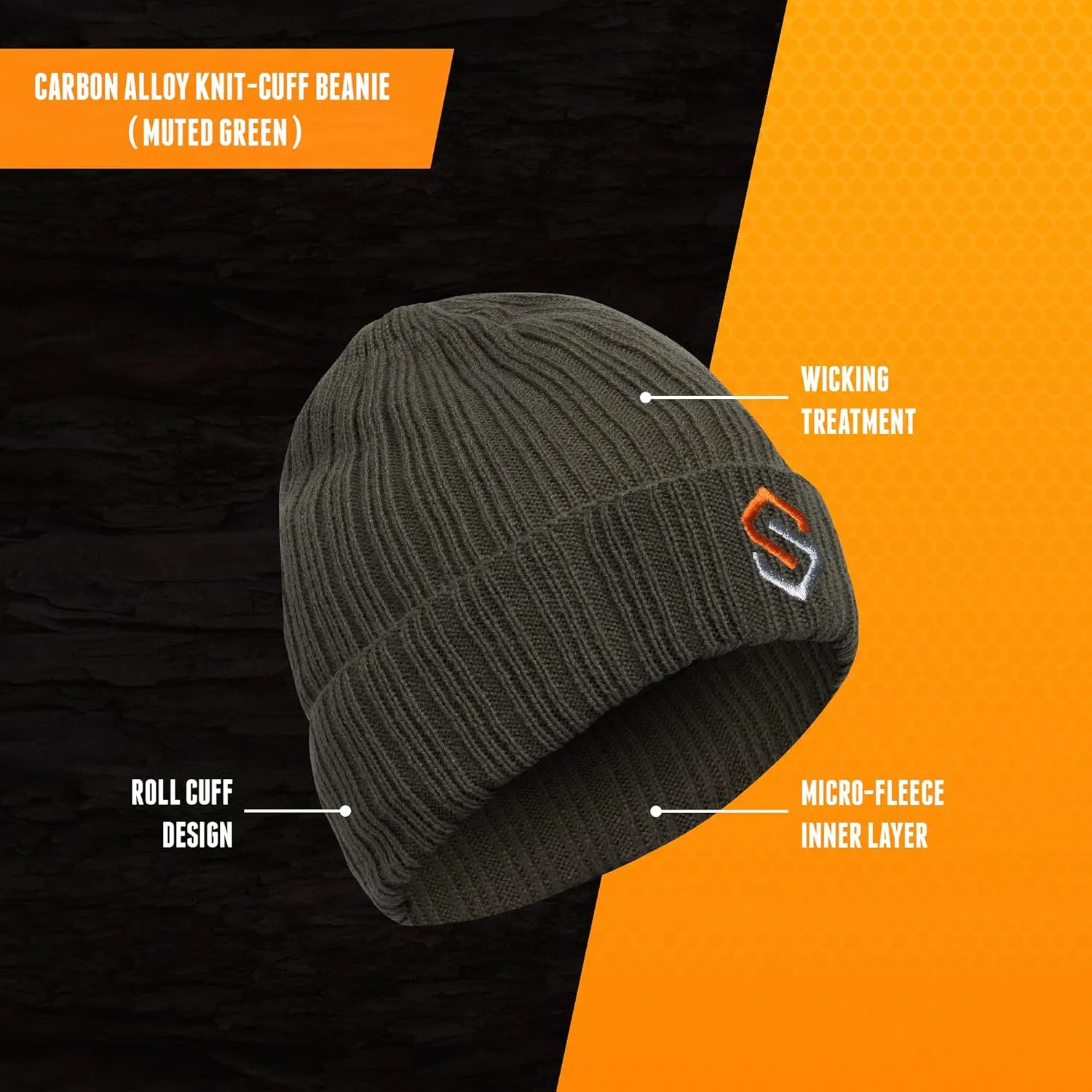 ScentLok Carbon Alloy Knit Beanie, One Size Fits Most